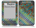 Tie Dye Mixed Rainbow - Decal Style Skin fits Amazon Kindle 3 Keyboard (with 6 inch display)