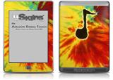 Tie Dye Music Note 100 - Decal Style Skin (fits Amazon Kindle Touch Skin)