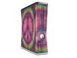 Tie Dye Peace Sign 103 Decal Style Skin for XBOX 360 Slim Vertical