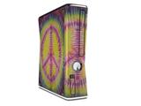 Tie Dye Peace Sign 104 Decal Style Skin for XBOX 360 Slim Vertical