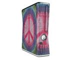 Tie Dye Peace Sign 108 Decal Style Skin for XBOX 360 Slim Vertical