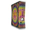 Tie Dye Peace Sign 109 Decal Style Skin for XBOX 360 Slim Vertical