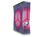 Tie Dye Peace Sign 110 Decal Style Skin for XBOX 360 Slim Vertical