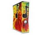 Tie Dye Music Note 100 Decal Style Skin for XBOX 360 Slim Vertical