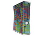 Tie Dye Tiger 100 Decal Style Skin for XBOX 360 Slim Vertical