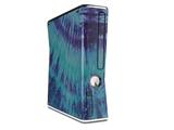 Tie Dye Blue Stripes Decal Style Skin for XBOX 360 Slim Vertical