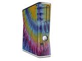 Tie Dye Red and Yellow Stripes Decal Style Skin for XBOX 360 Slim Vertical