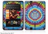 Tie Dye Swirl 100 Decal Style Skin fits 2012 Amazon Kindle Fire HD 7 inch