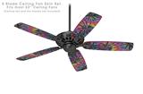 Tie Dye Swirl 106 - Ceiling Fan Skin Kit fits most 52 inch fans (FAN and BLADES SOLD SEPARATELY)