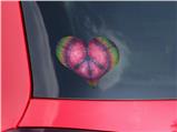 Tie Dye Peace Sign 103 - I Heart Love Car Window Decal 6.5 x 5.5 inches