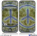 iPhone 4 Decal Style Vinyl Skin - Tie Dye Peace Sign 102 (DOES NOT fit newer iPhone 4S)