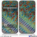 iPhone 4 Decal Style Vinyl Skin - Tie Dye Mixed Rainbow (DOES NOT fit newer iPhone 4S)