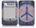 Tie Dye Peace Sign 101 - Decal Style Skin fits Amazon Kindle 3 Keyboard (with 6 inch display)