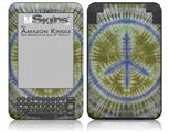 Tie Dye Peace Sign 102 - Decal Style Skin fits Amazon Kindle 3 Keyboard (with 6 inch display)