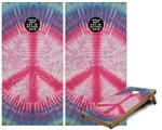 Cornhole Game Board Vinyl Skin Wrap Kit - Premium Laminated - Tie Dye Peace Sign 108 fits 24x48 game boards (GAMEBOARDS NOT INCLUDED)