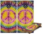 Cornhole Game Board Vinyl Skin Wrap Kit - Premium Laminated - Tie Dye Peace Sign 109 fits 24x48 game boards (GAMEBOARDS NOT INCLUDED)