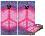 Cornhole Game Board Vinyl Skin Wrap Kit - Premium Laminated - Tie Dye Peace Sign 110 fits 24x48 game boards (GAMEBOARDS NOT INCLUDED)