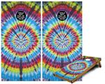 Cornhole Game Board Vinyl Skin Wrap Kit - Premium Laminated - Tie Dye Swirl 100 fits 24x48 game boards (GAMEBOARDS NOT INCLUDED)
