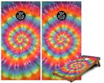 Cornhole Game Board Vinyl Skin Wrap Kit - Premium Laminated - Tie Dye Swirl 102 fits 24x48 game boards (GAMEBOARDS NOT INCLUDED)
