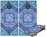 Cornhole Game Board Vinyl Skin Wrap Kit - Premium Laminated - Tie Dye Circles and Squares 100 fits 24x48 game boards (GAMEBOARDS NOT INCLUDED)