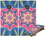 Cornhole Game Board Vinyl Skin Wrap Kit - Premium Laminated - Tie Dye Star 101 fits 24x48 game boards (GAMEBOARDS NOT INCLUDED)