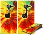 Cornhole Game Board Vinyl Skin Wrap Kit - Premium Laminated - Tie Dye Music Note 100 fits 24x48 game boards (GAMEBOARDS NOT INCLUDED)