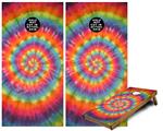 Cornhole Game Board Vinyl Skin Wrap Kit - Premium Laminated - Tie Dye Swirl 107 fits 24x48 game boards (GAMEBOARDS NOT INCLUDED)