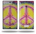 Tie Dye Peace Sign 104 - Decal Style Skin (fits Nokia Lumia 928)