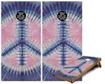 Cornhole Game Board Vinyl Skin Wrap Kit - Tie Dye Peace Sign 101 fits 24x48 game boards (GAMEBOARDS NOT INCLUDED)