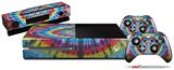 Tie Dye Swirl 100 - Holiday Bundle Decal Style Skin fits XBOX One Console Original, Kinect and 2 Controllers (XBOX SYSTEM NOT INCLUDED)
