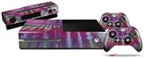 Tie Dye Red Stripes - Holiday Bundle Decal Style Skin fits XBOX One Console Original, Kinect and 2 Controllers (XBOX SYSTEM NOT INCLUDED)