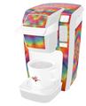 Decal Style Vinyl Skin compatible with Keurig K10 / K15 Mini Plus Coffee Makers Tie Dye Swirl 102 (KEURIG NOT INCLUDED)