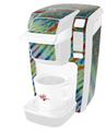 Decal Style Vinyl Skin compatible with Keurig K10 / K15 Mini Plus Coffee Makers Tie Dye Mixed Rainbow (KEURIG NOT INCLUDED)