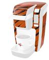 Decal Style Vinyl Skin compatible with Keurig K10 / K15 Mini Plus Coffee Makers Tie Dye Bengal Belly Stripes (KEURIG NOT INCLUDED)