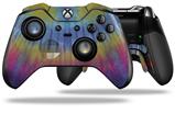 Tie Dye Blue and Yellow Stripes - Decal Style Skin fits Microsoft XBOX One ELITE Wireless Controller
