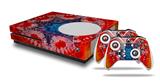 WraptorSkinz Decal Skin Wrap Set works with 2016 and newer XBOX One S Console and 2 Controllers Tie Dye Star 100