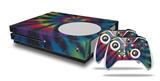 WraptorSkinz Decal Skin Wrap Set works with 2016 and newer XBOX One S Console and 2 Controllers Tie Dye Swirl 105