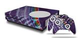 WraptorSkinz Decal Skin Wrap Set works with 2016 and newer XBOX One S Console and 2 Controllers Tie Dye Alls Purple