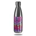 Skin Decal Wrap for RTIC Water Bottle 17oz Tie Dye Red Stripes (BOTTLE NOT INCLUDED)