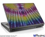 Laptop Skin (Small) - Tie Dye Pink and Yellow Stripes