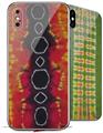 2 Decal style Skin Wraps set for Apple iPhone X and XS Tie Dye Spine 100