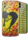 2 Decal style Skin Wraps set for Apple iPhone X and XS Tie Dye Kokopelli