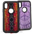 2x Decal style Skin Wrap Set compatible with Otterbox Defender iPhone X and Xs Case - Tie Dye Spine 100 (CASE NOT INCLUDED)