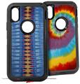 2x Decal style Skin Wrap Set compatible with Otterbox Defender iPhone X and Xs Case - Tie Dye Spine 104 (CASE NOT INCLUDED)