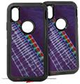 2x Decal style Skin Wrap Set compatible with Otterbox Defender iPhone X and Xs Case - Tie Dye Alls Purple (CASE NOT INCLUDED)