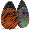 Skin Decal Wrap 2 Pack compatible with Suorin Drop Tie Dye Bengal Side Stripes VAPE NOT INCLUDED