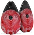 Skin Decal Wrap 2 Pack compatible with Suorin Drop Phat Dyes - Heart - 100 VAPE NOT INCLUDED