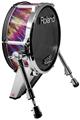 Skin Wrap works with Roland vDrum Shell KD-140 Kick Bass Drum Tie Dye Rainbow Stripes (DRUM NOT INCLUDED)