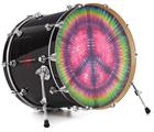 Vinyl Decal Skin Wrap for 20" Bass Kick Drum Head Tie Dye Peace Sign 103 - DRUM HEAD NOT INCLUDED