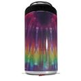 WraptorSkinz Skin Decal Wrap compatible with Yeti 16oz Tall Colster Can Cooler Insulator Tie Dye Red and Purple Stripes (COOLER NOT INCLUDED)